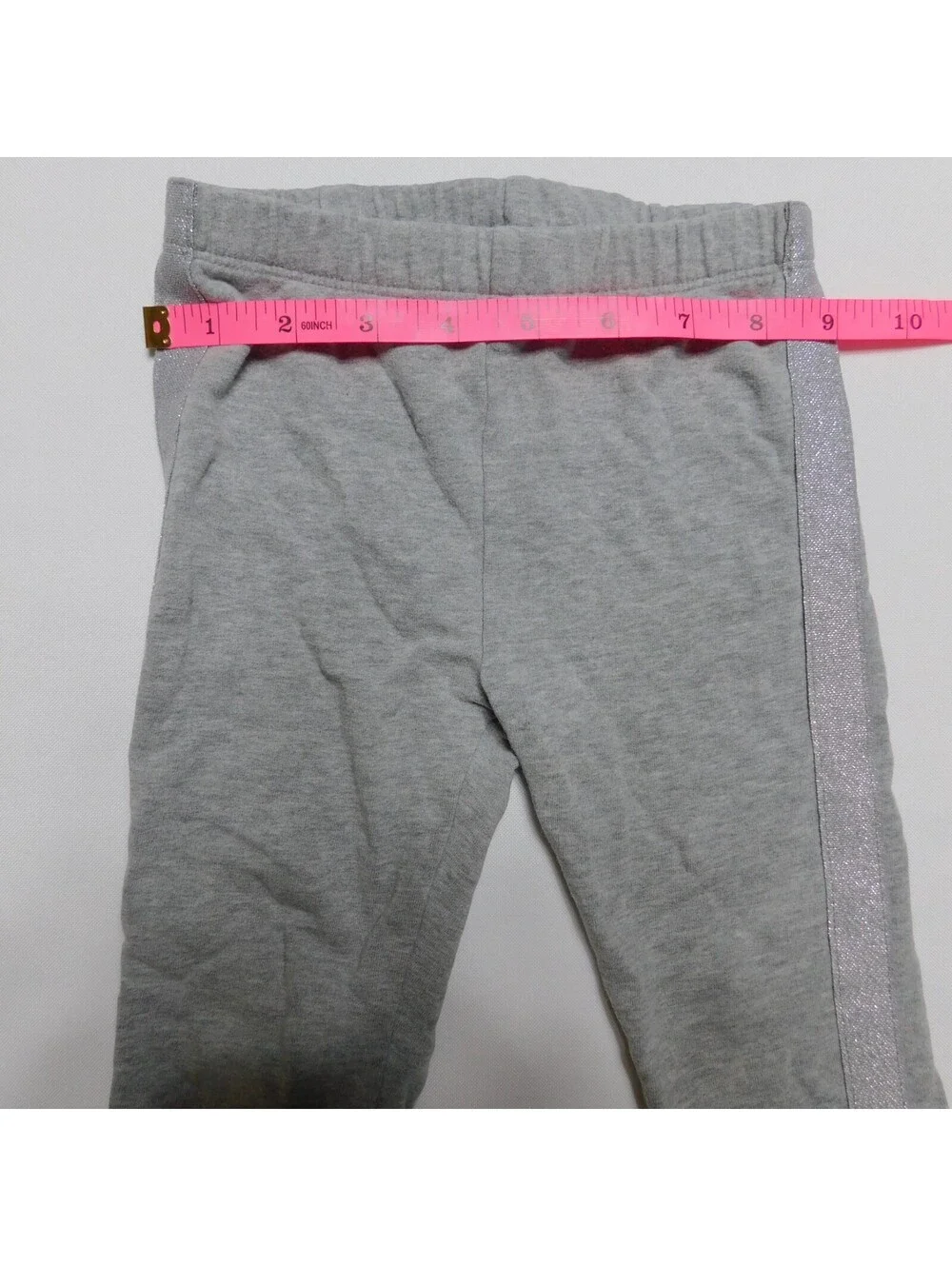 : Gap Toddler Girls Gray Leggings with Silver Side Stripe Size 3 Years